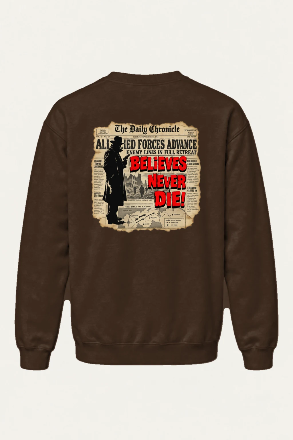 "The Road To Victory" Heavy Blend Unisex Crewneck Sweatshirt | Gildan 18000