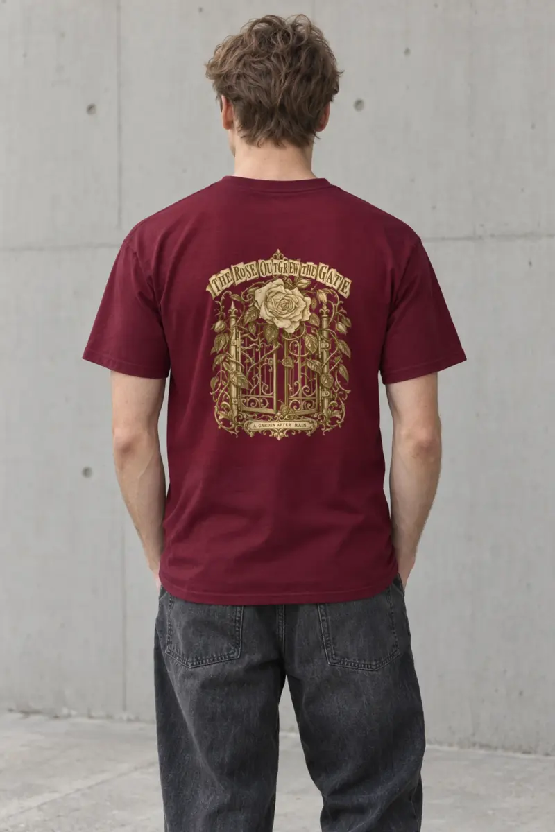 "The Rose Outgrew the Gate" Heavyweight Unisex Crewneck T-shirt