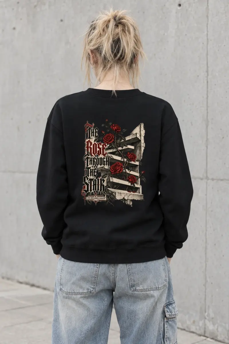 "The Rose Through The Stair" Heavy Blend Unisex Crewneck Sweatshirt