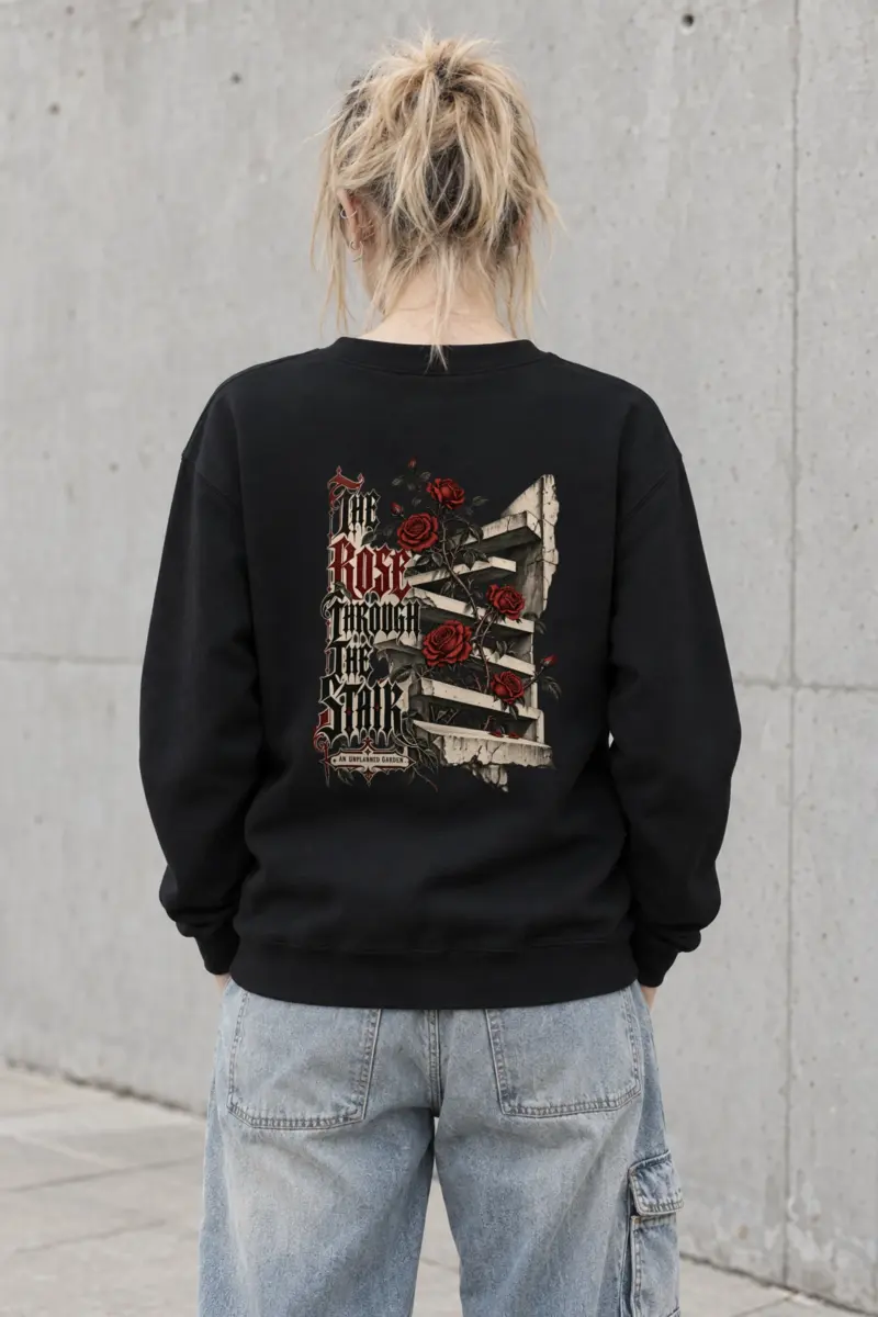 "The Rose Through The Stair" Heavy Blend Unisex Crewneck Sweatshirt