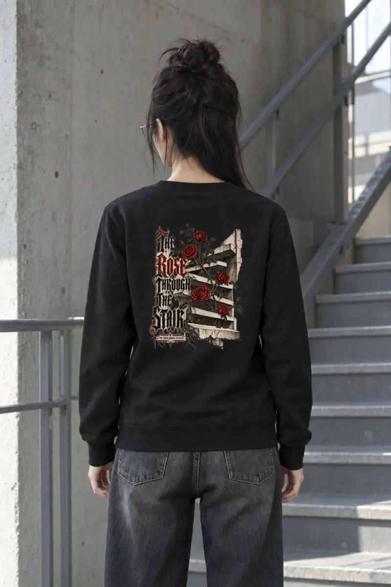 “The Rose Through The Stair” Heavy Blend Unisex Crewneck Sweatshirt