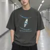 "The Sea Between Sets" Men's Oversized Heavyweight Crewneck T-Shirt
