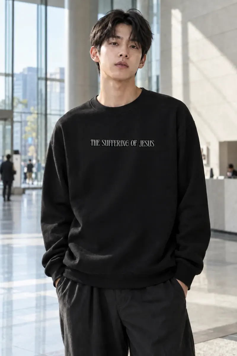 "The Suffering of Jesus" Heavy Blend Unisex Crewneck Sweatshirt | Gildan 18000