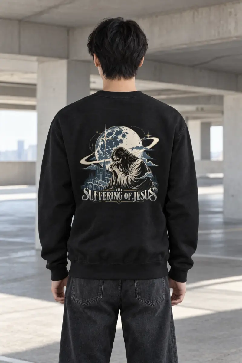 "The Suffering Of Jesus" Heavy Blend Unisex Crewneck Sweatshirt | Gildan 18000