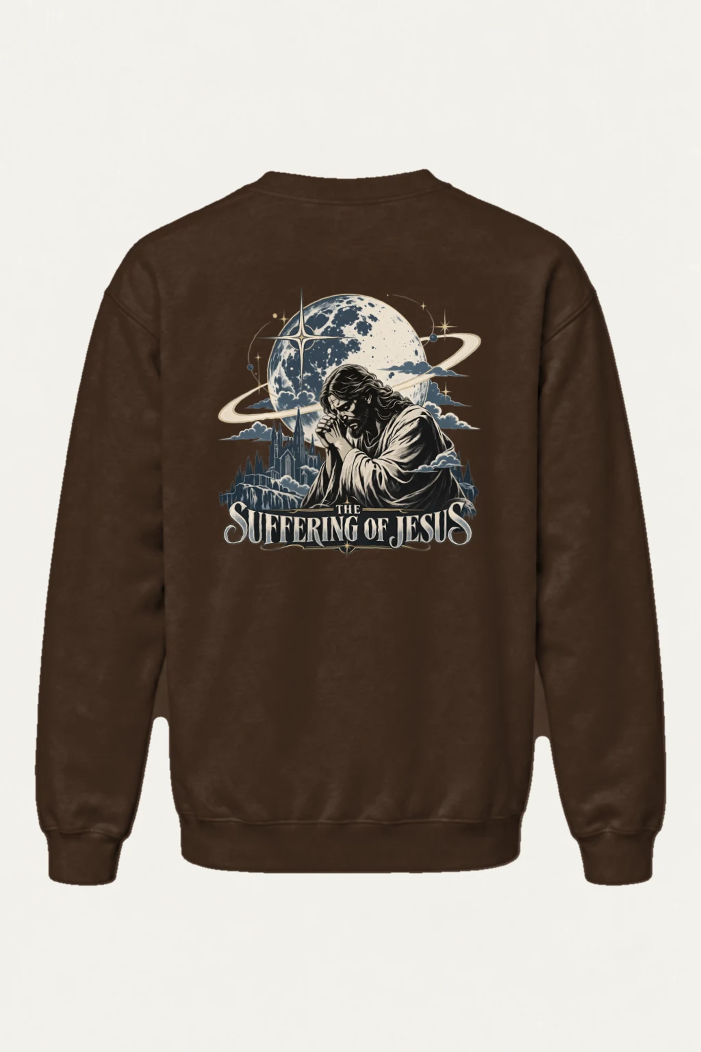 "The Suffering Of Jesus" Heavy Blend Unisex Crewneck Sweatshirt | Gildan 18000