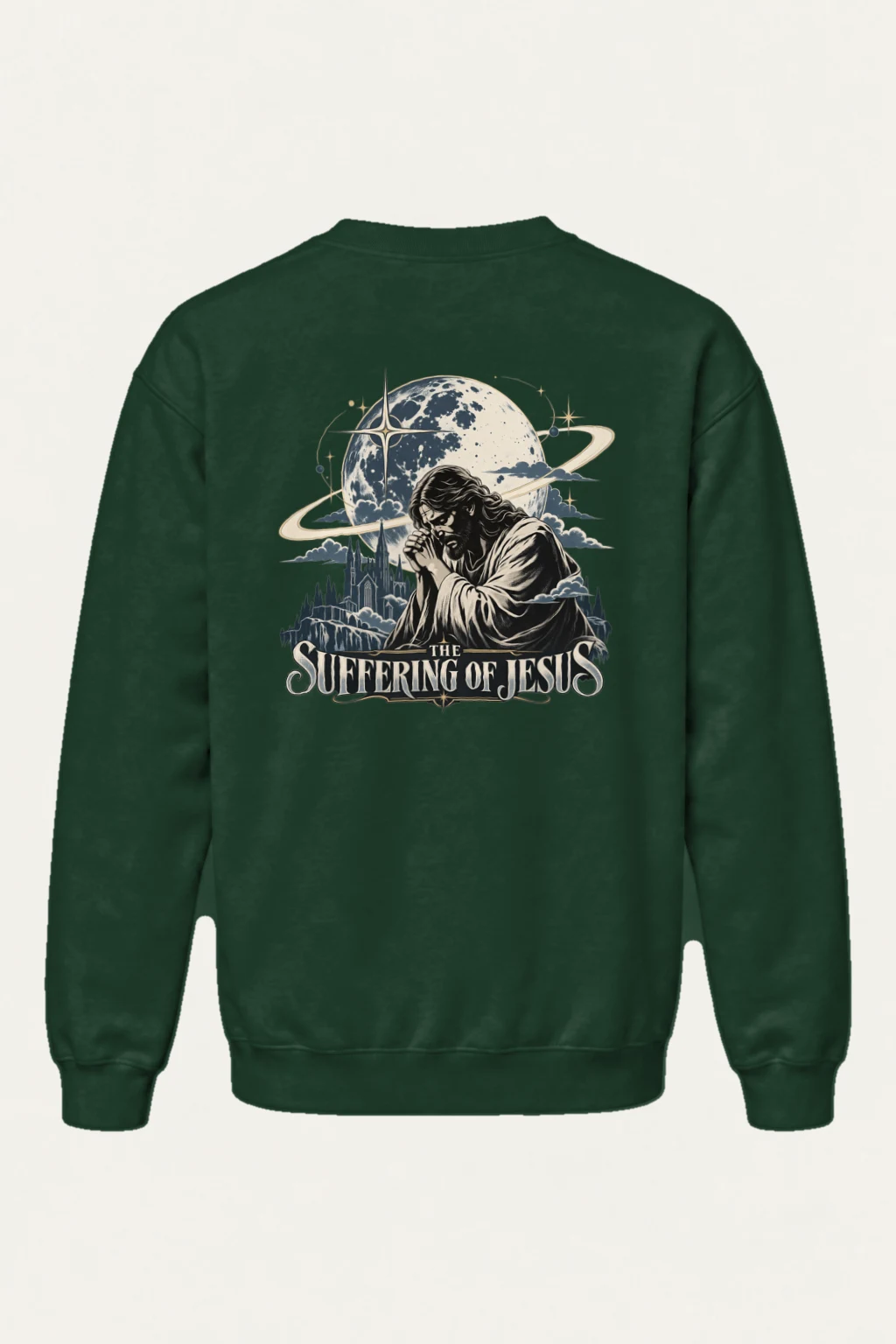 "The Suffering Of Jesus" Heavy Blend Unisex Crewneck Sweatshirt | Gildan 18000