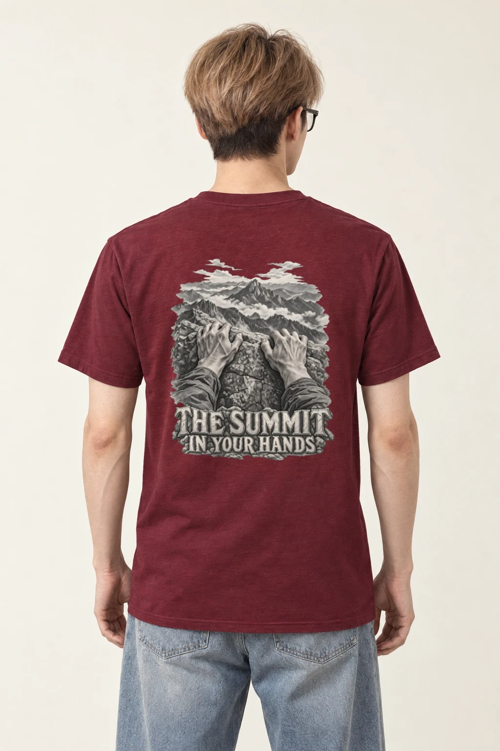 "The Summit In Your Hands" Heavyweight Unisex Crewneck T-shirt