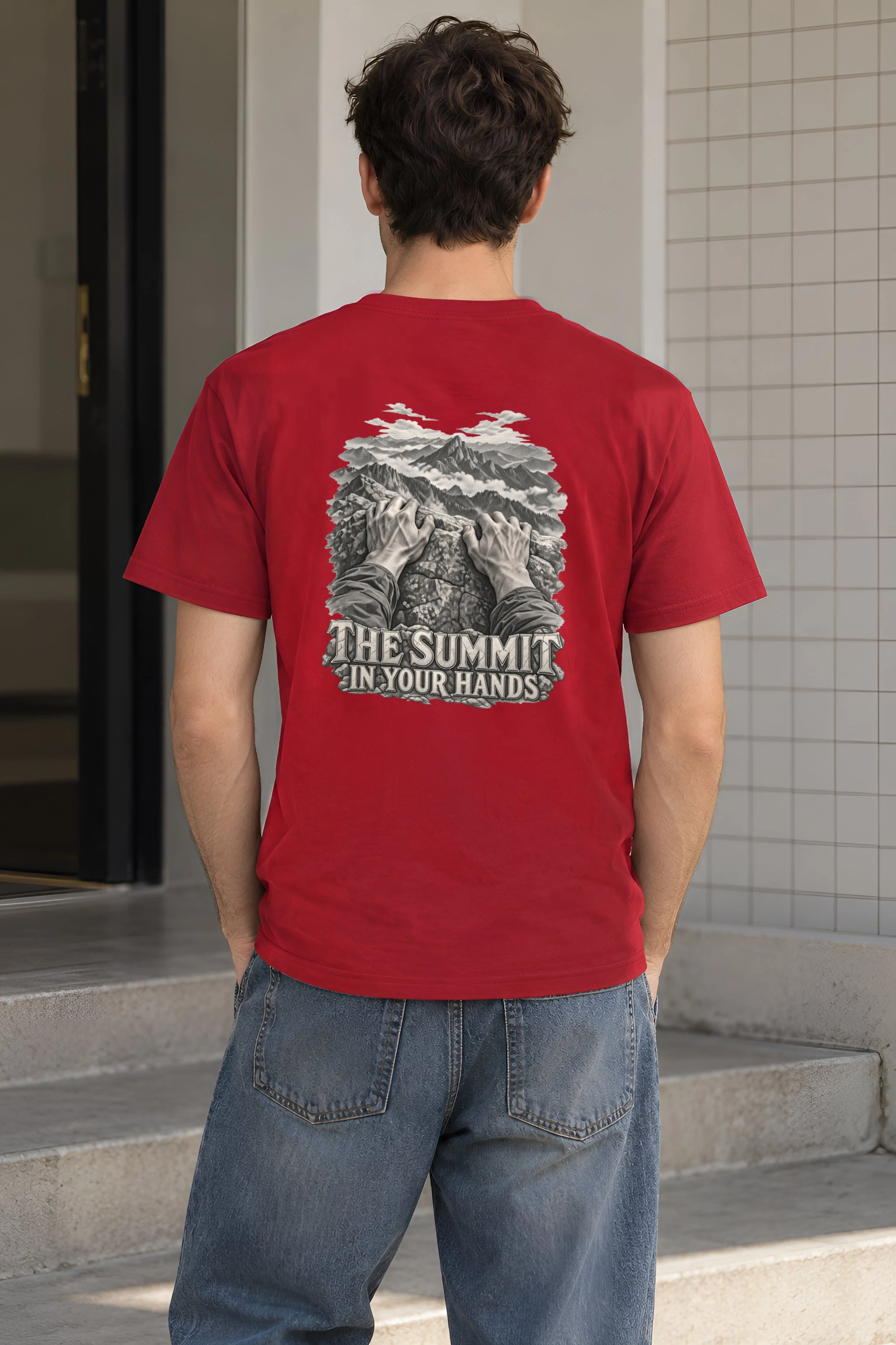 "The Summit In Your Hands" Heavyweight Unisex Crewneck T-shirt