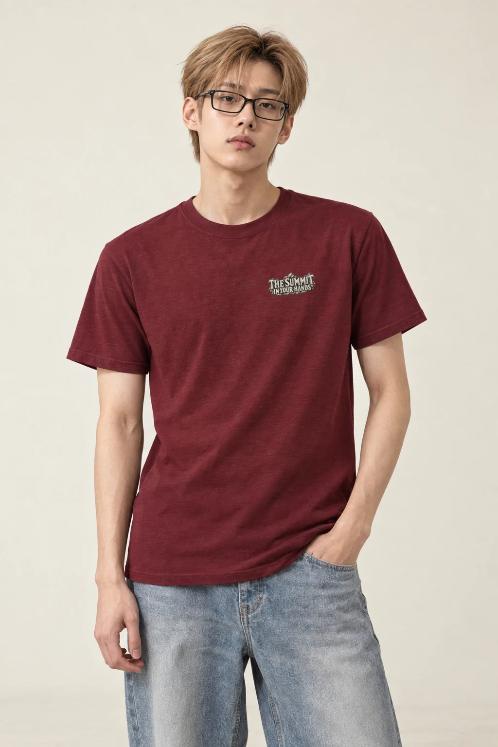 "The Summit In Your Hands" Heavyweight Unisex Crewneck T-shirt
