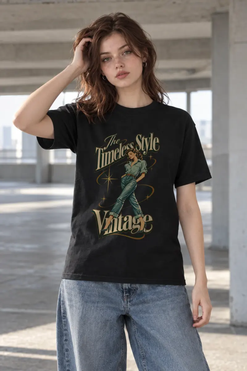 "The Timeless Style" Heavyweight Unisex Crewneck T-shirt
