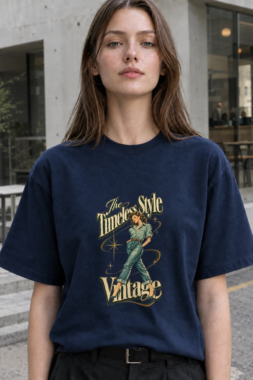 "The Timeless Style" Heavyweight Unisex Crewneck T-shirt | Gildan 5000