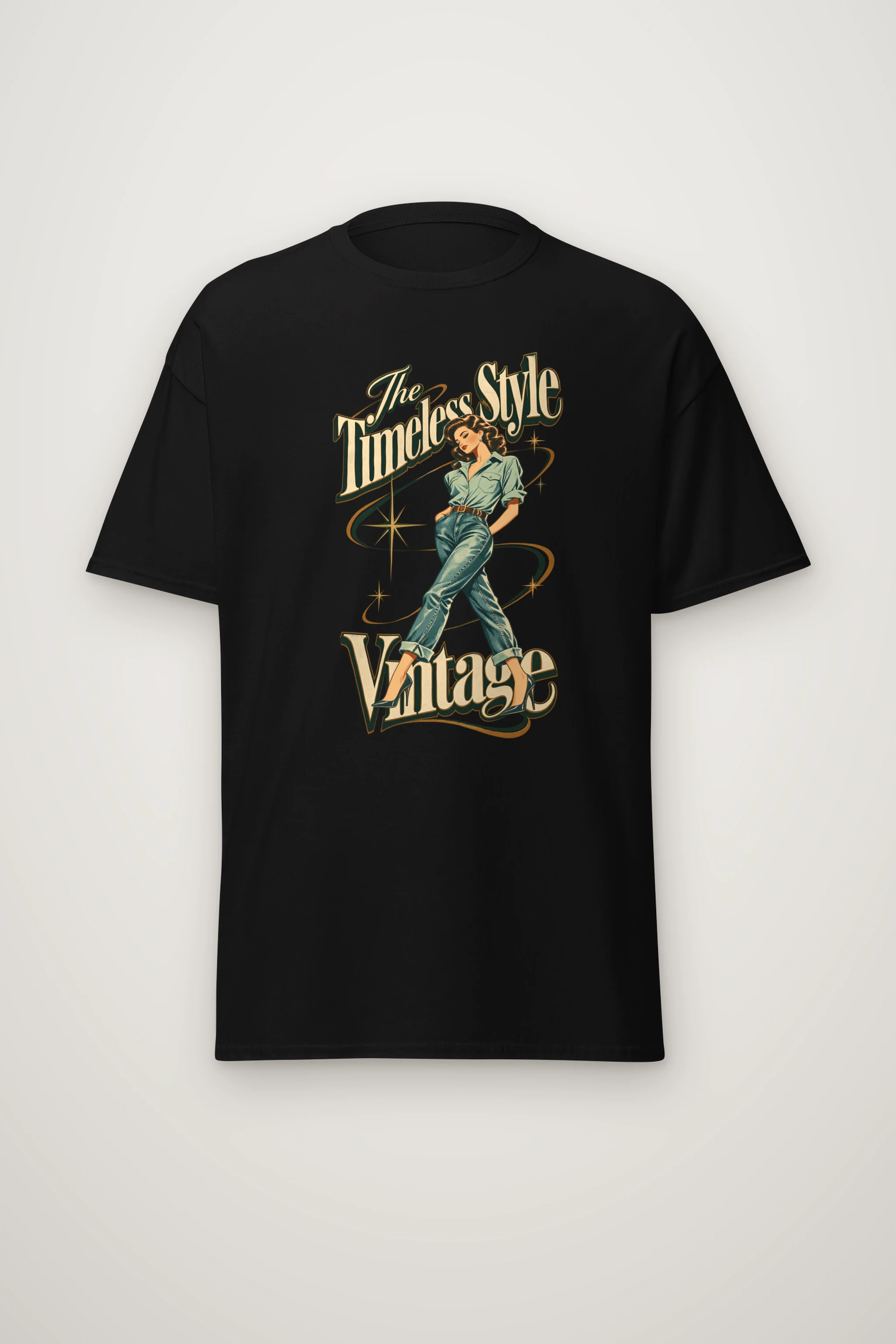 "The Timeless Style" Heavyweight Unisex Crewneck T-shirt