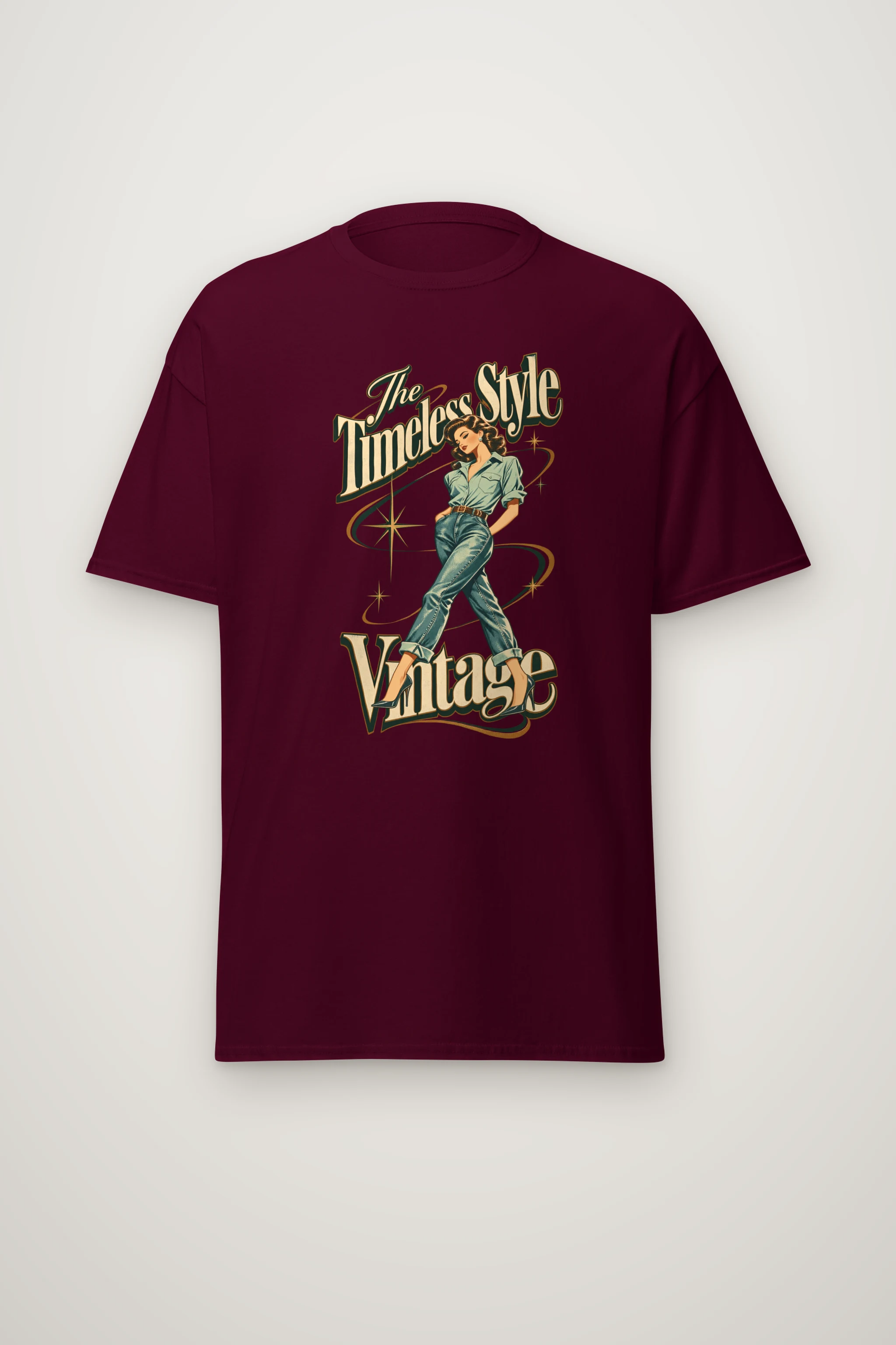 "The Timeless Style" Heavyweight Unisex Crewneck T-shirt