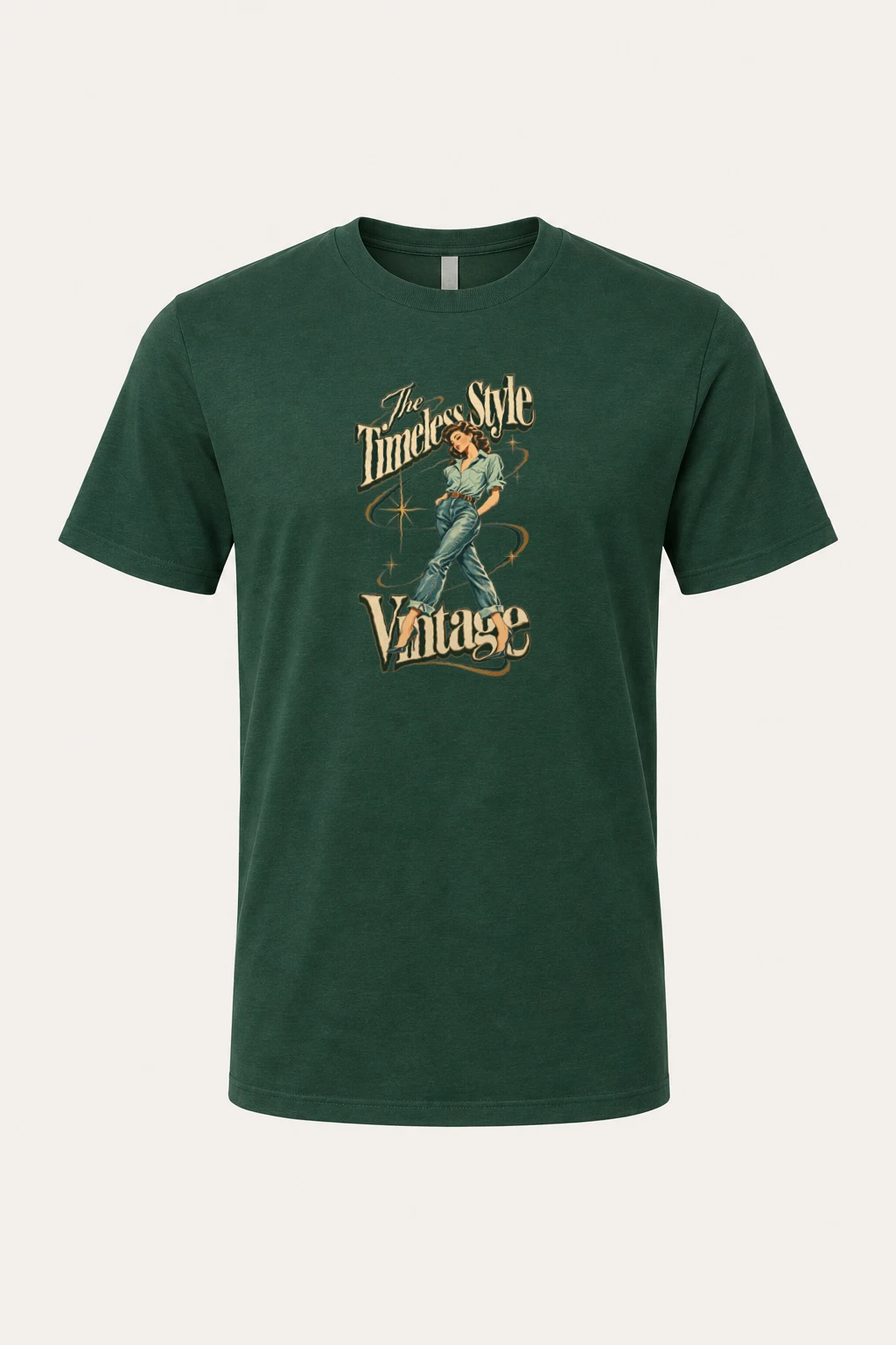 "The Timeless Style" Heavyweight Unisex Crewneck T-shirt | Gildan 5000