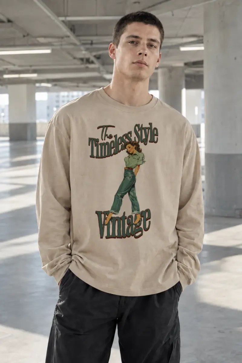 “The Timeless Style” Unisex Longsleeve T-shirt | Gildan 2400