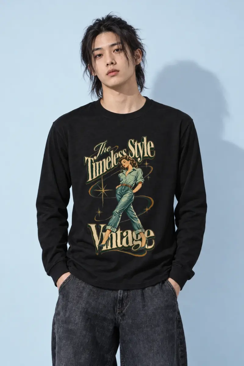 "The Timeless Style" Unisex Longsleeve T-shirt | Gildan 2400