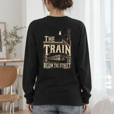 "The Train Below the Street New York" Unisex Longsleeve T-shirt