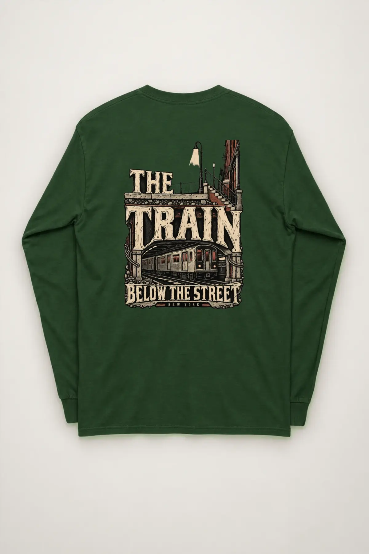"The Train Below the Street New York" Unisex Longsleeve T-shirt