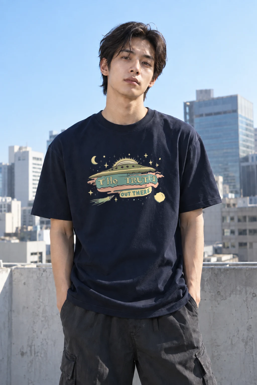 "The Truth Out There" Heavyweight Unisex Crewneck T-shirt | Gildan 5000