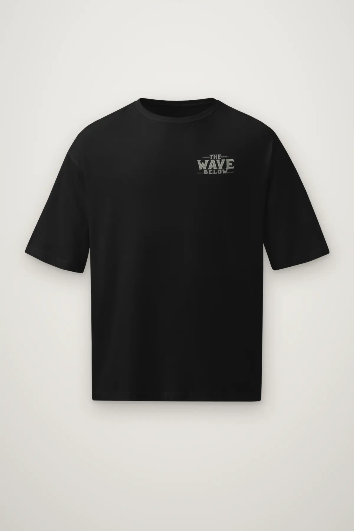 "The Wave Below" Men's Oversized Heavyweight Crewneck T-Shirt