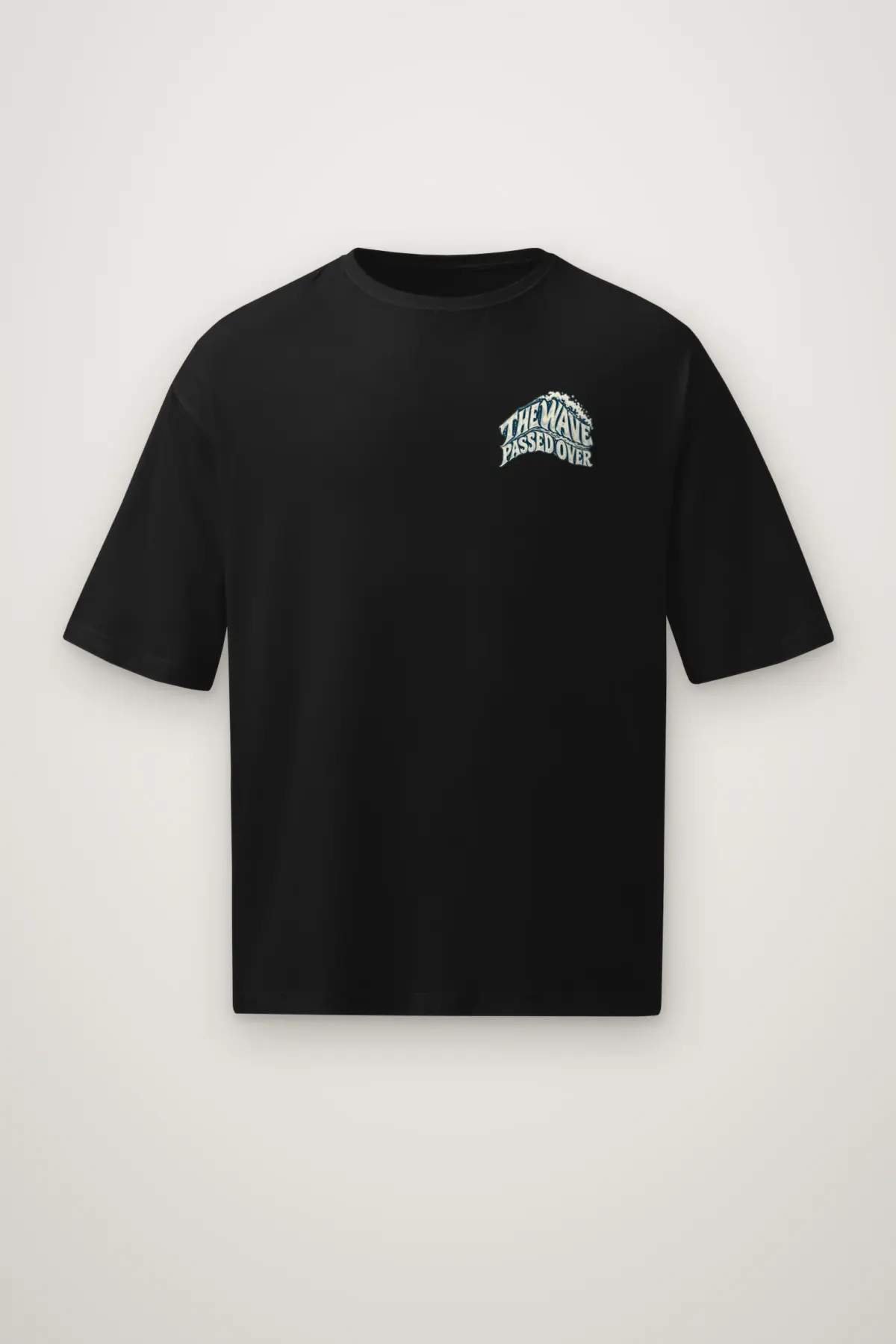 "THE WAVE PASSED OVER BELOW THE BREAK" Men's Oversized Heavyweight Crewneck T-Shirt