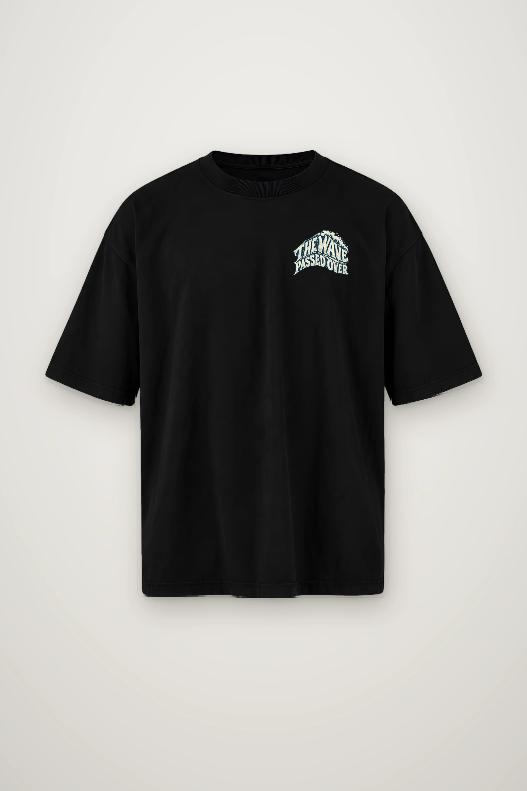 "THE WAVE PASSED OVER BELOW THE BREAK" Men's Oversized Heavyweight Crewneck T-Shirt