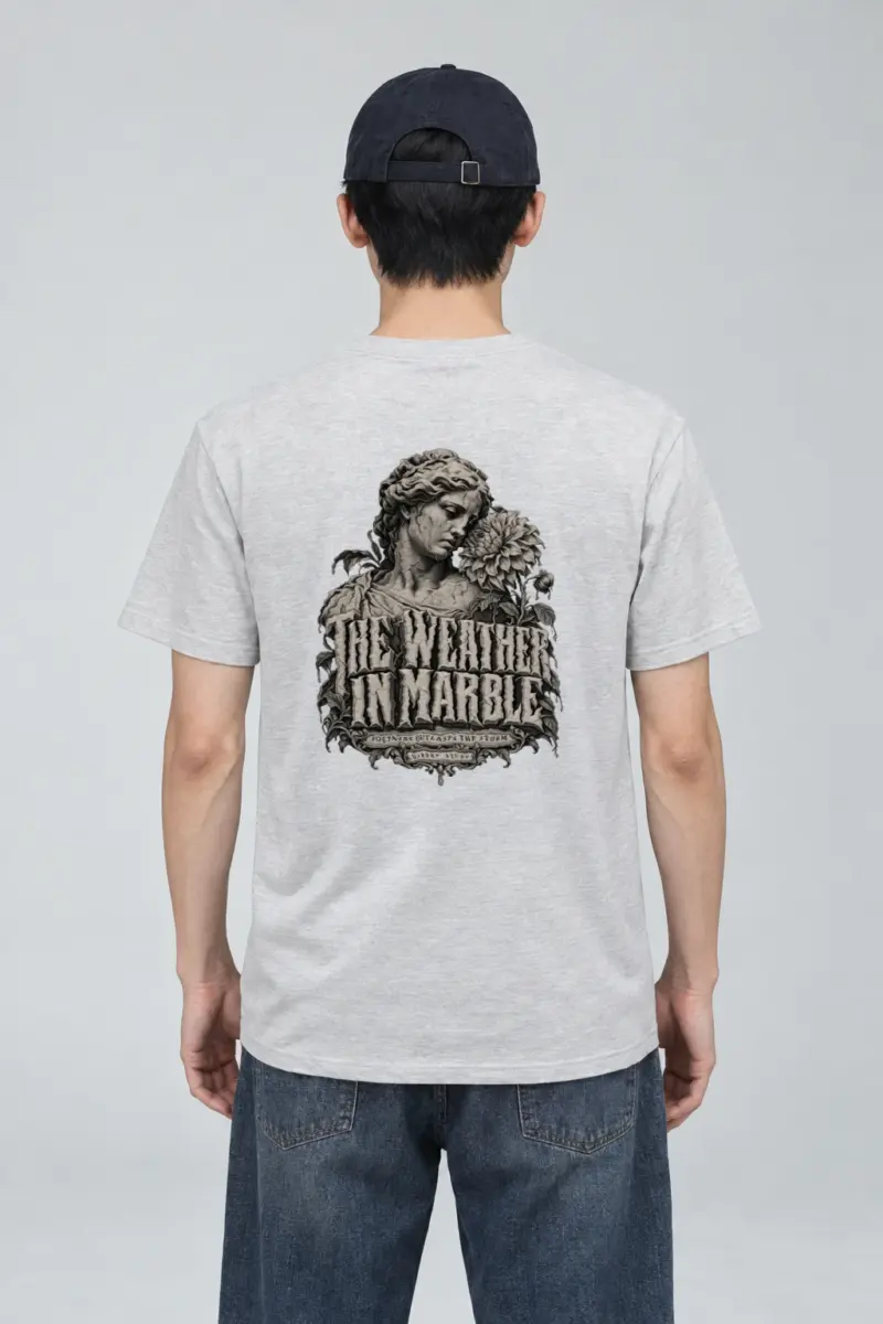 “The Weather in Marble” Heavyweight Unisex Crewneck T-shirt