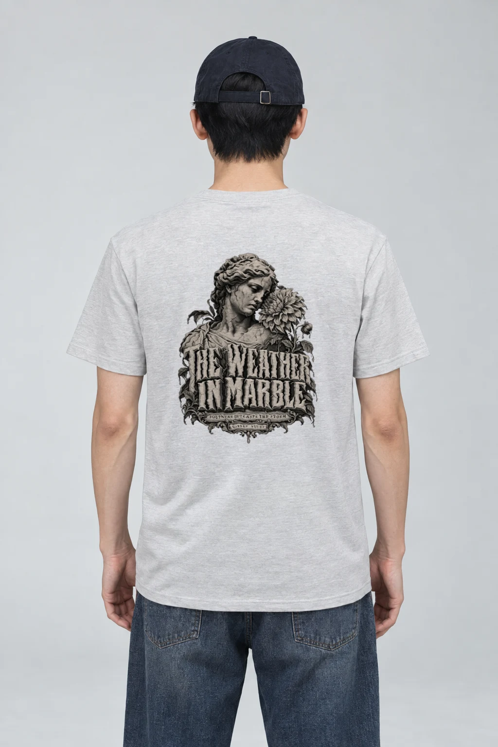 "The Weather in Marble" Heavyweight Unisex Crewneck T-shirt