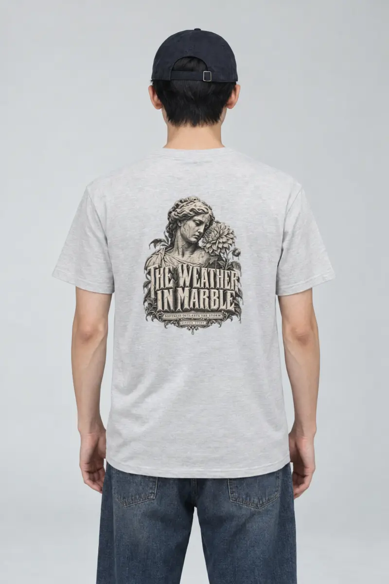 "The Weather in Marble" Heavyweight Unisex Crewneck T-shirt