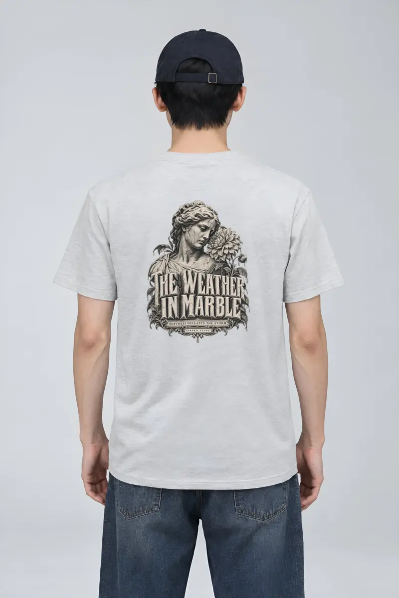 "The Weather in Marble" Heavyweight Unisex Crewneck T-shirt