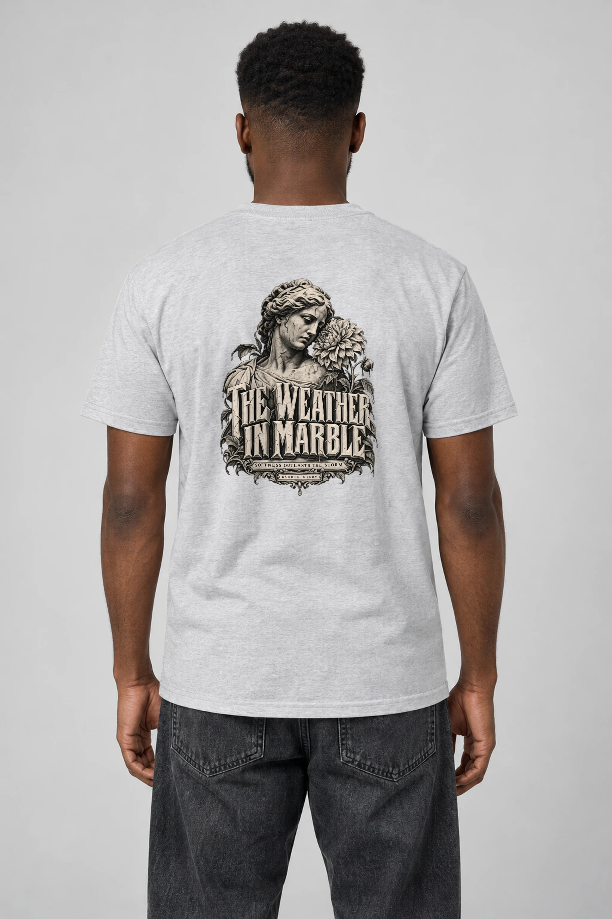 "The Weather in Marble" Heavyweight Unisex Crewneck T-shirt