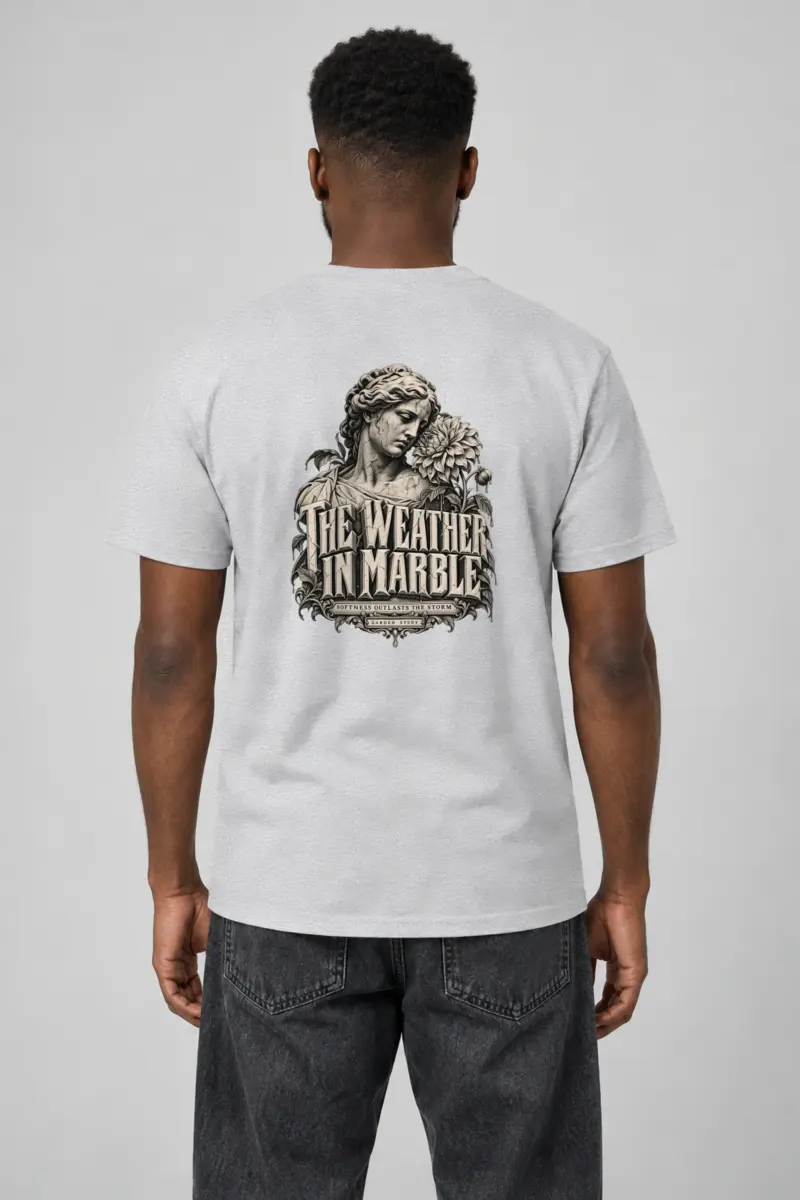 "The Weather in Marble" Heavyweight Unisex Crewneck T-shirt