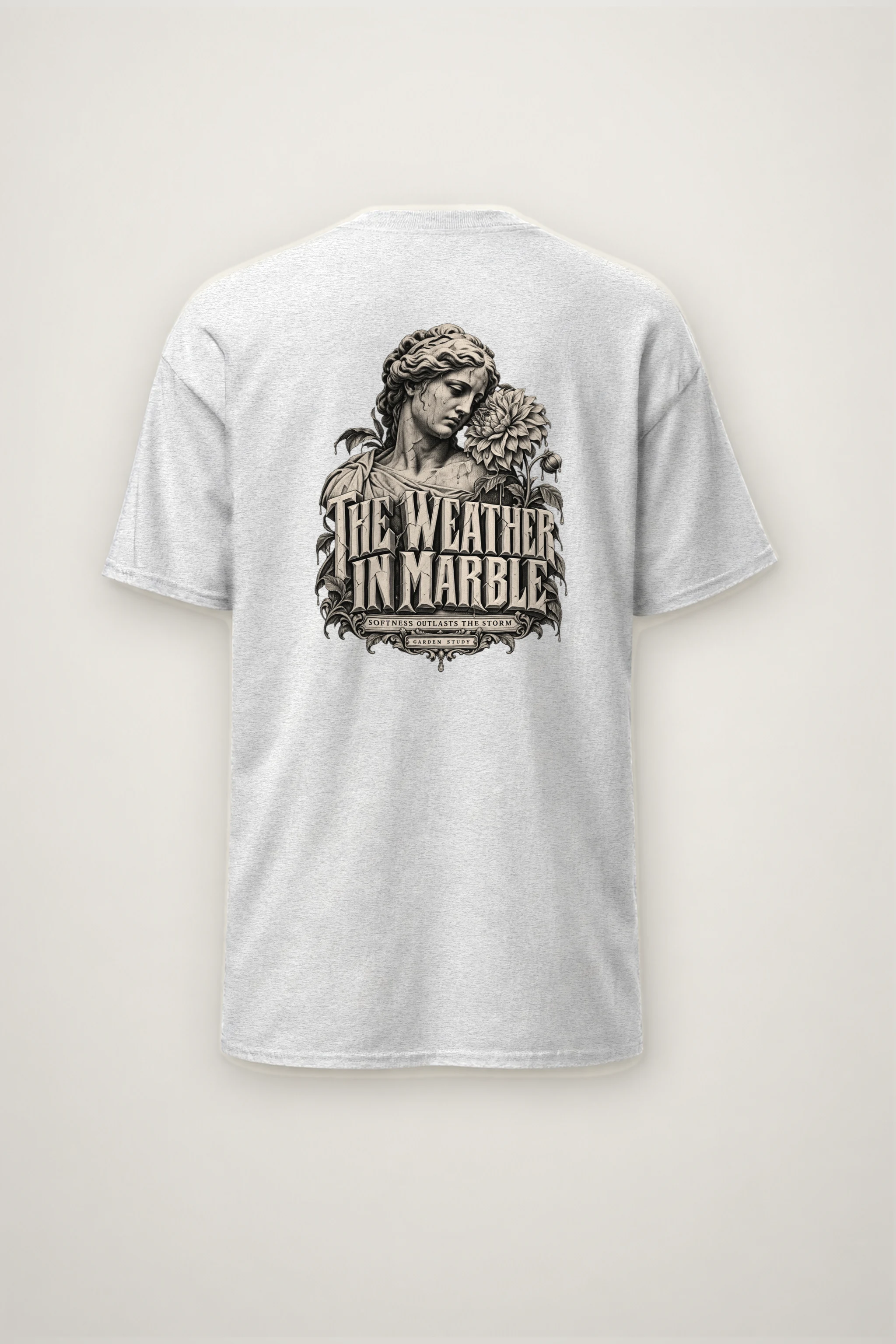 "The Weather in Marble" Heavyweight Unisex Crewneck T-shirt