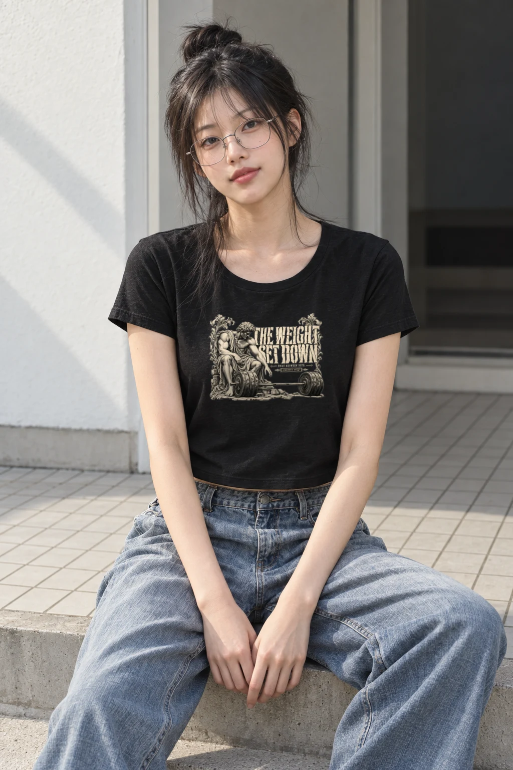 "The Weight Set Down" Women's Crop Tee