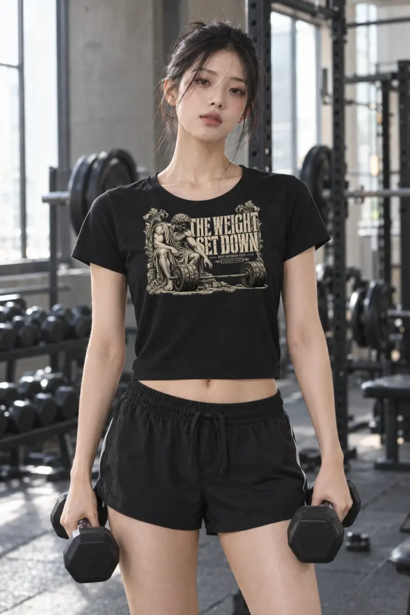 "The Weight Set Down" Women's Crop Tee