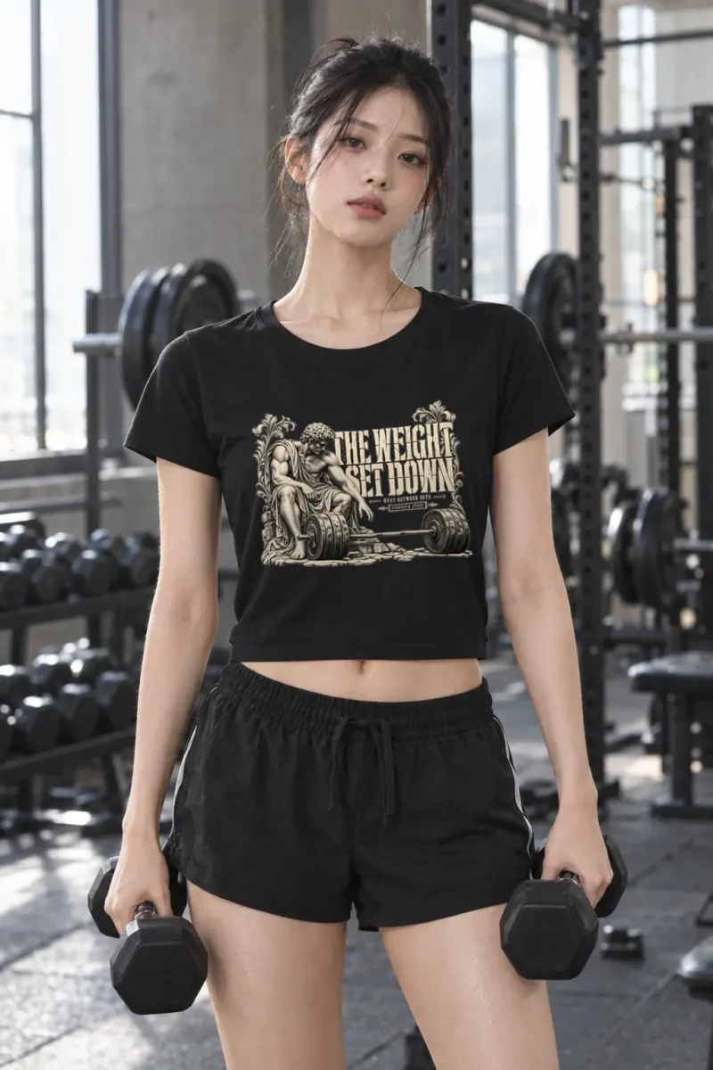"The Weight Set Down" Women's Crop Tee