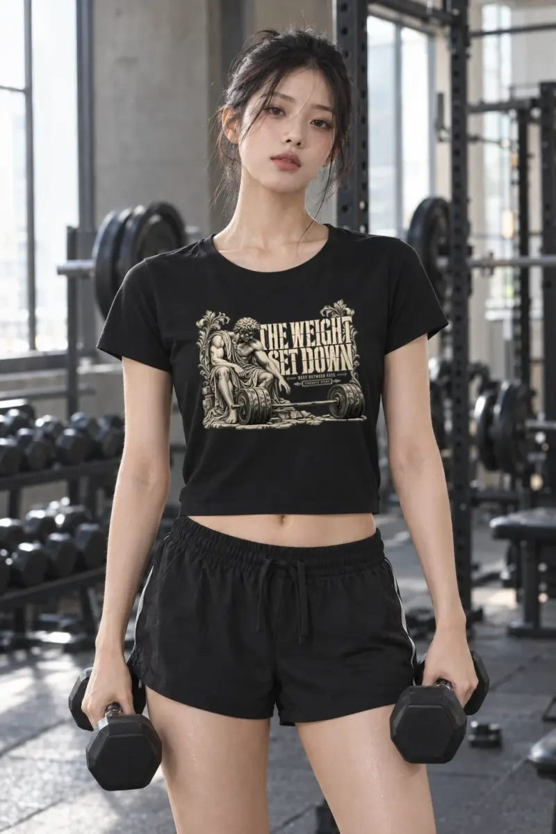 "The Weight Set Down" Women's Crop Tee