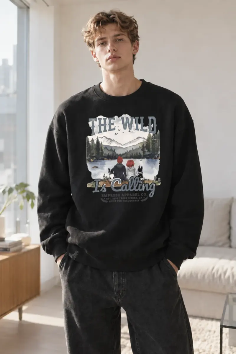 "The Wild Is Calling" Heavy Blend Unisex Crewneck Sweatshirt | Gildan 18000