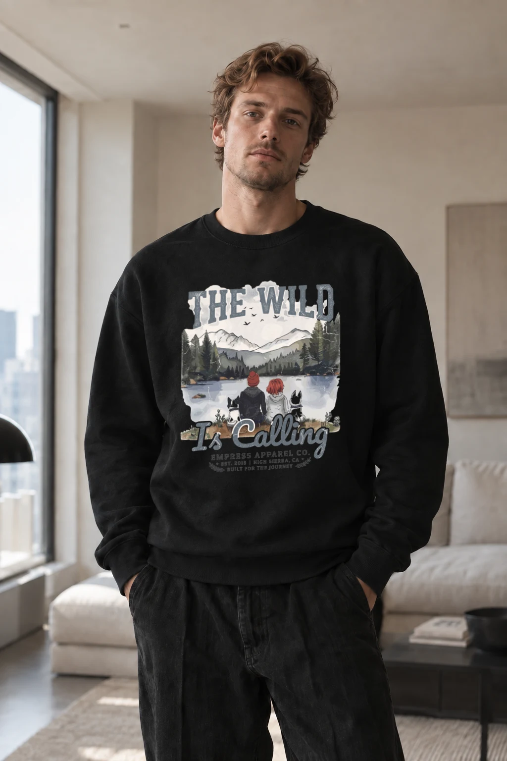 "The Wild Is Calling" Heavy Blend Unisex Crewneck Sweatshirt | Gildan 18000