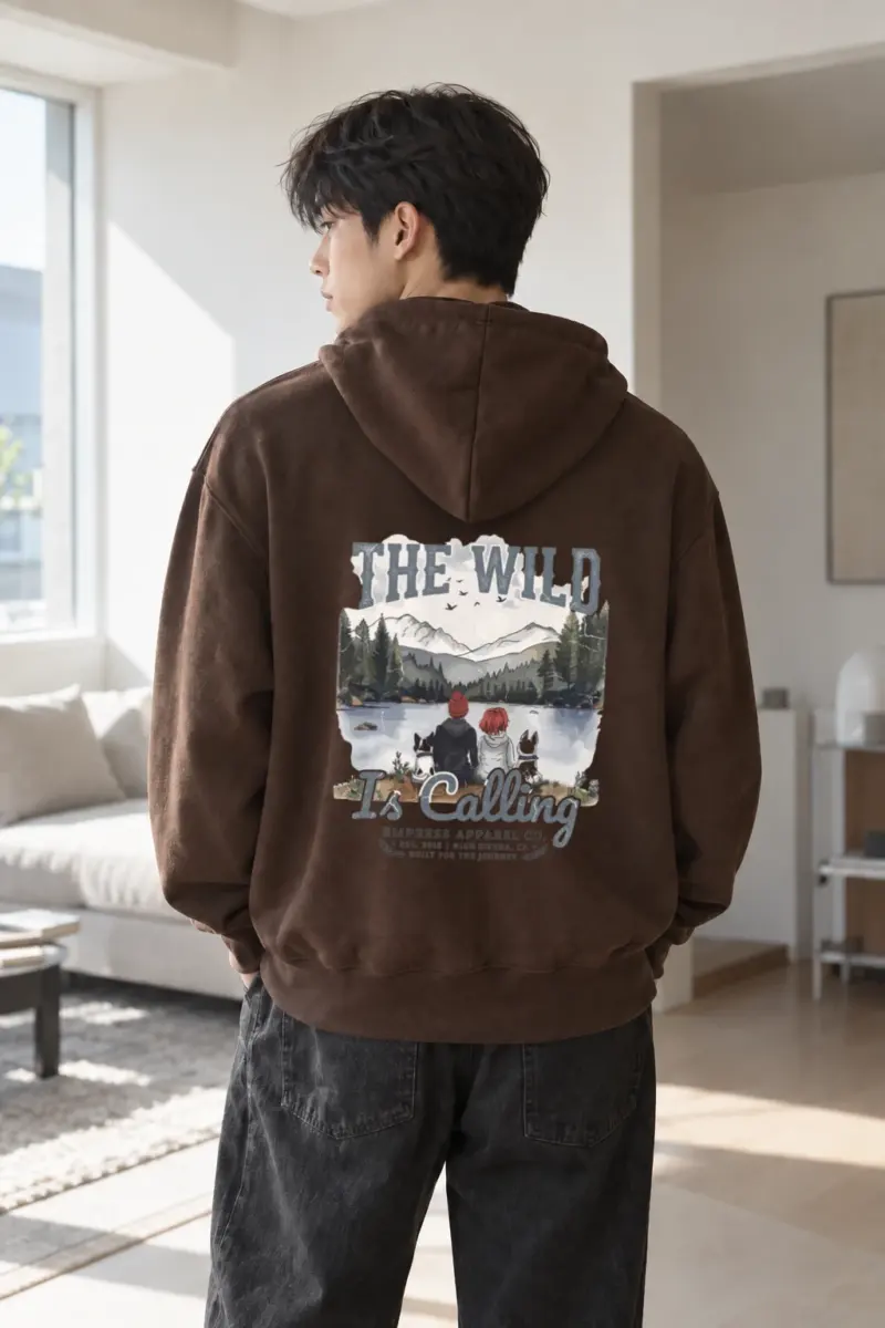 “The Wild Is Calling” Heavy Blend Unisex Pullover Hoodie | Gildan 18500