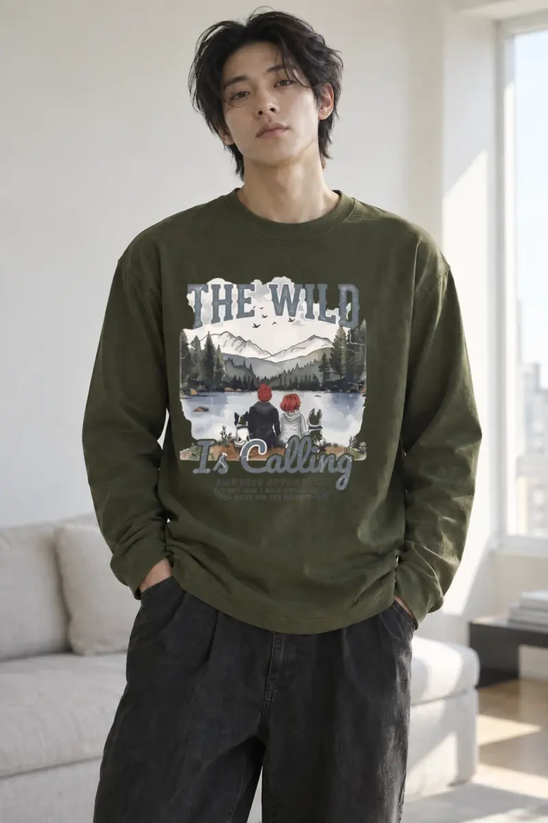 "The Wild Is Calling" Unisex Longsleeve T-shirt | Gildan 2400