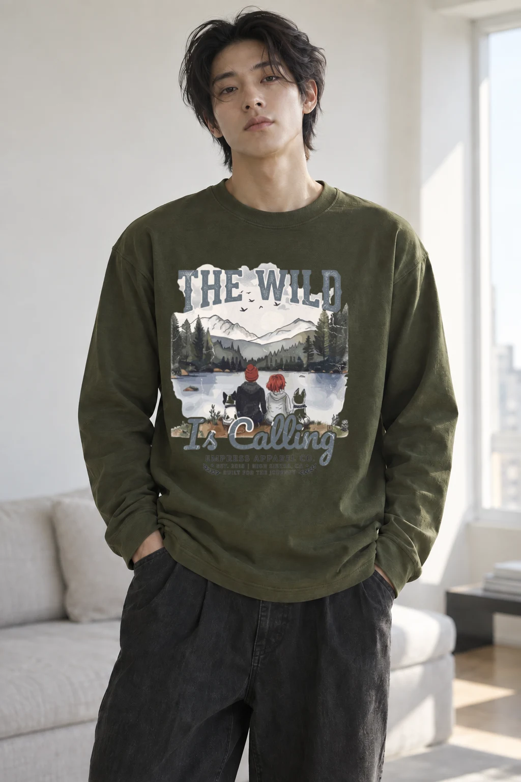 "The Wild Is Calling" Unisex Longsleeve T-shirt | Gildan 2400