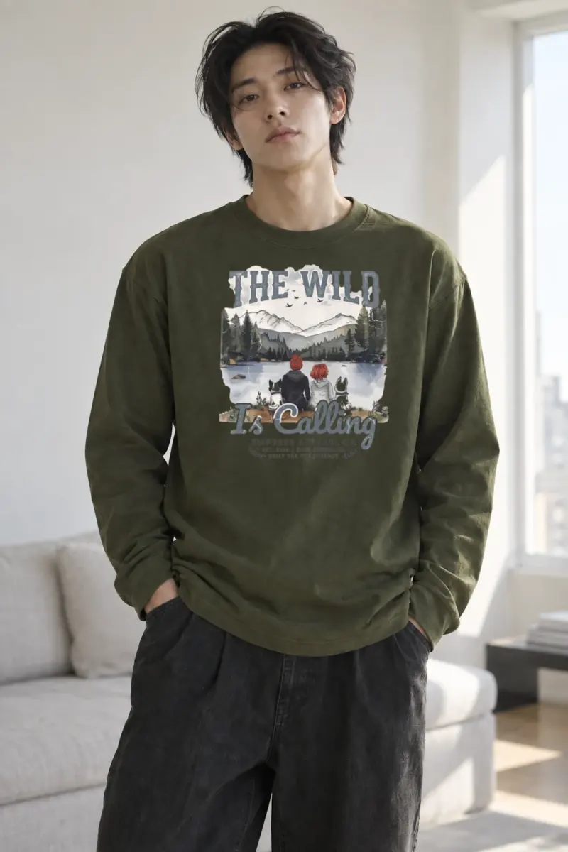 “The Wild Is Calling” Unisex Longsleeve T-shirt | Gildan 2400