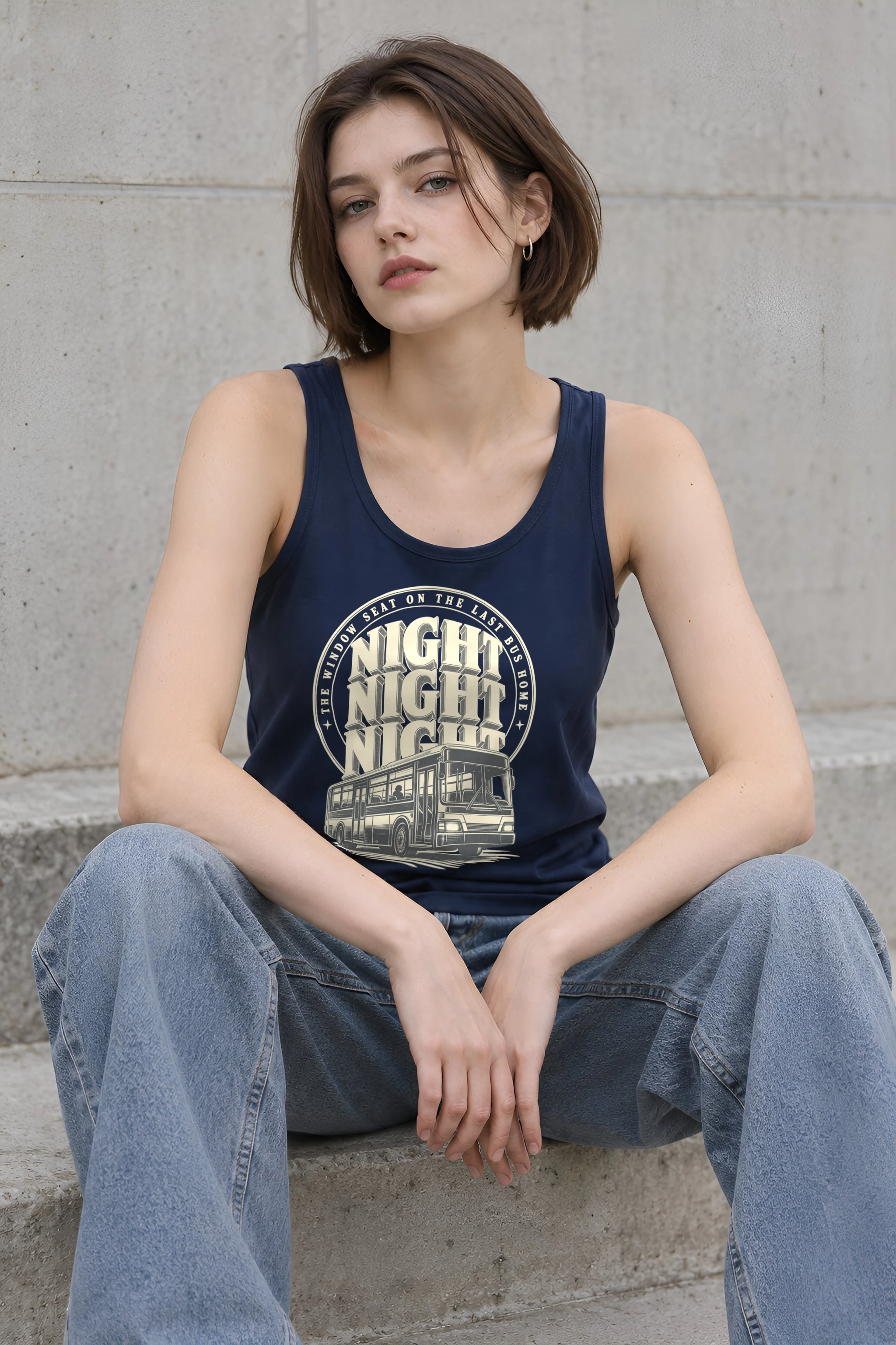 "The Window Seat on the Last Bus Home" Unisex Jersey Tank
