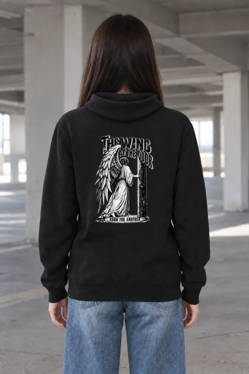 “The Wing at the Door” Heavy Blend Unisex Pullover Hoodie