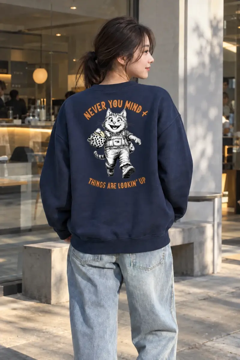 “Things Are Lookin’ Up” Heavy Blend Unisex Crewneck Sweatshirt | Gildan 18000