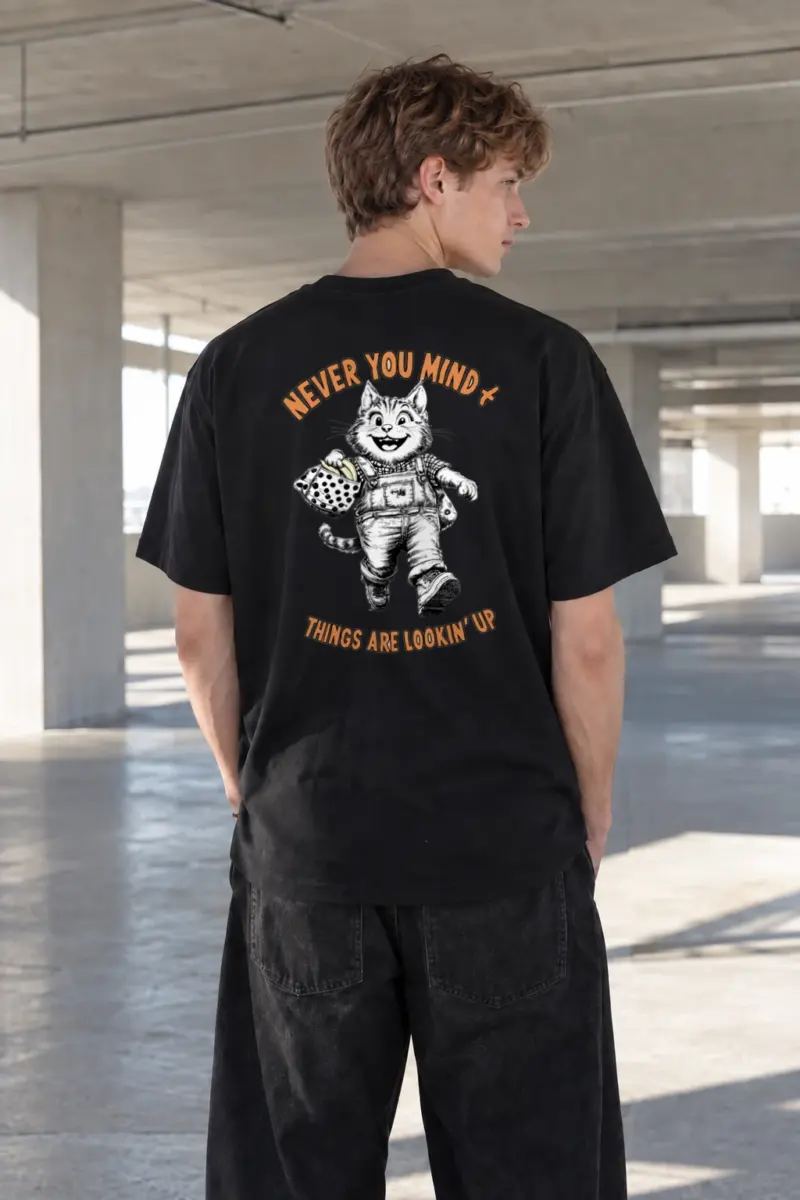“Things Are Lookin’ Up” Heavyweight Unisex Crewneck T-shirt | Gildan 5000