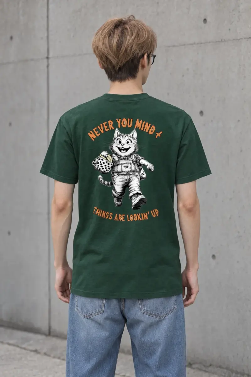 "Things Are Lookin' Up" Heavyweight Unisex Crewneck T-shirt | Gildan 5000