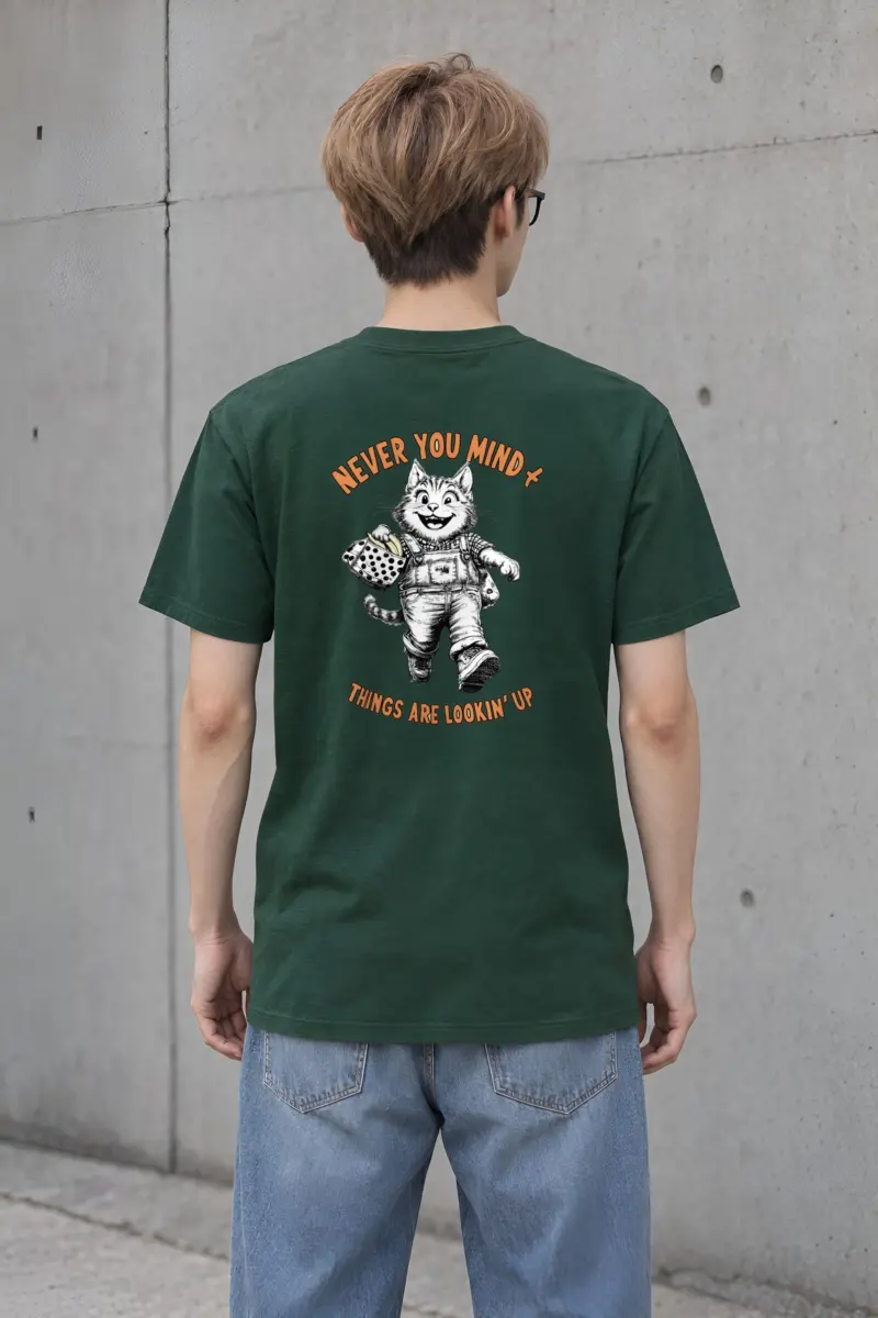 "Things Are Lookin' Up" Heavyweight Unisex Crewneck T-shirt