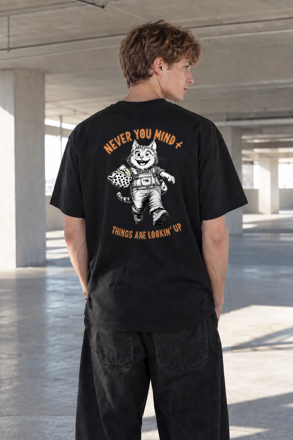 "Things Are Lookin' Up" Heavyweight Unisex Crewneck T-shirt | Gildan 5000